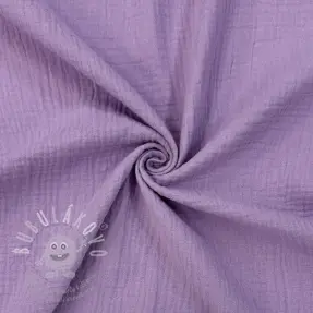 Dvojitá gázovina/mušelín dark lilac