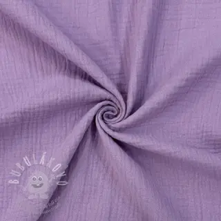 Dvojitá gázovina/mušelín dark lilac