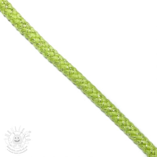 Šnůra Lurex 10 mm lime