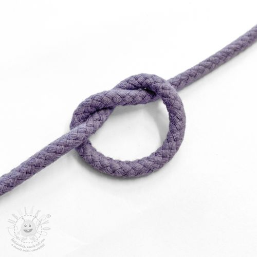 Bavlněná šňůra 5 mm lavender