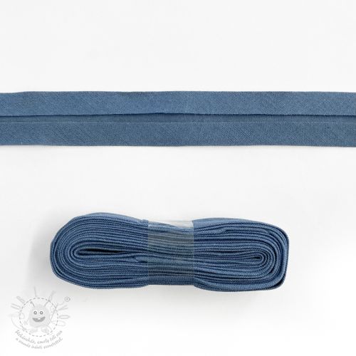 Lemovací proužek bavlna - 3 m jeans