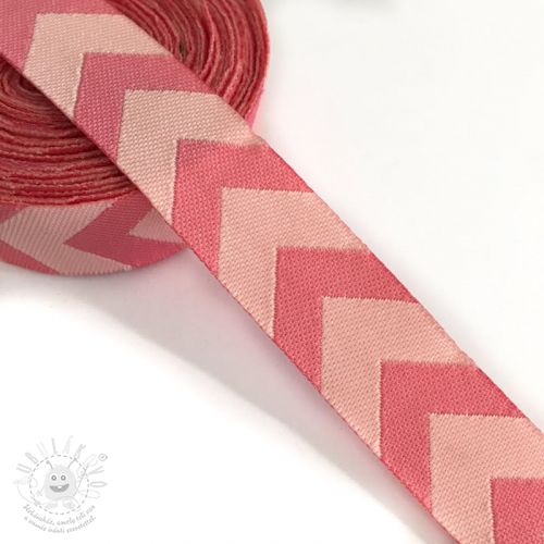 Stuha Chevron light pink