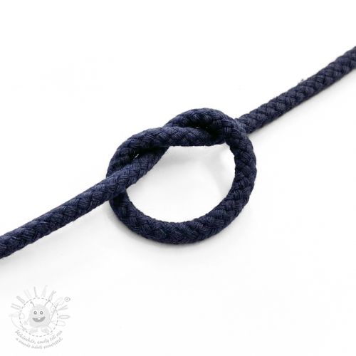 Levně Bavlněná šňůra 5 mm dark blue