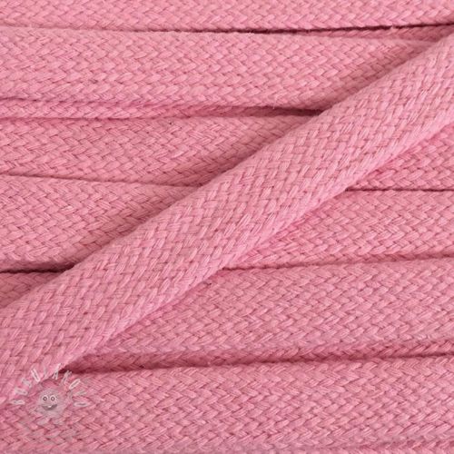 Bavlnená šnůra plochá 15 mm pink