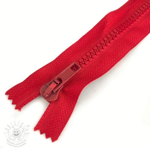 Levně Zip kostěný dělitelný 70 cm dark red