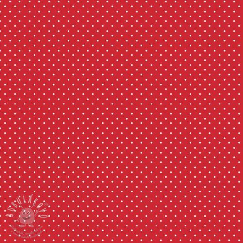 Bavlněná látka Petit dots red