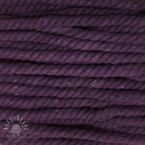 Levně Bavlněná šňůra kroucená 12 mm fialová