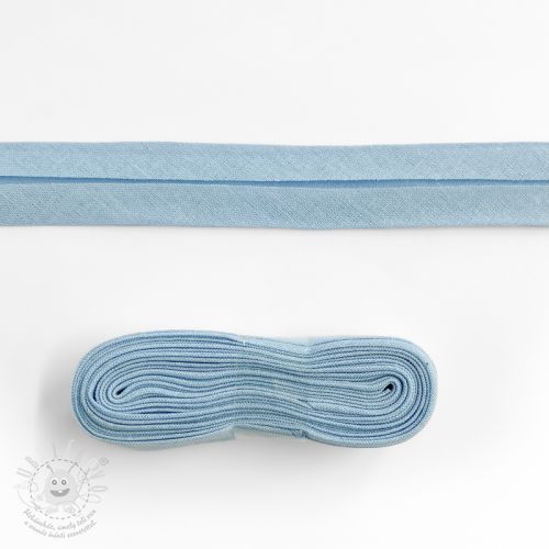 Lemovací proužek bavlna - 3 m light blue