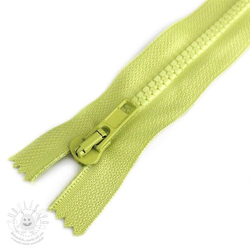 Levně Zip kostěný dělitelný 70 cm lime