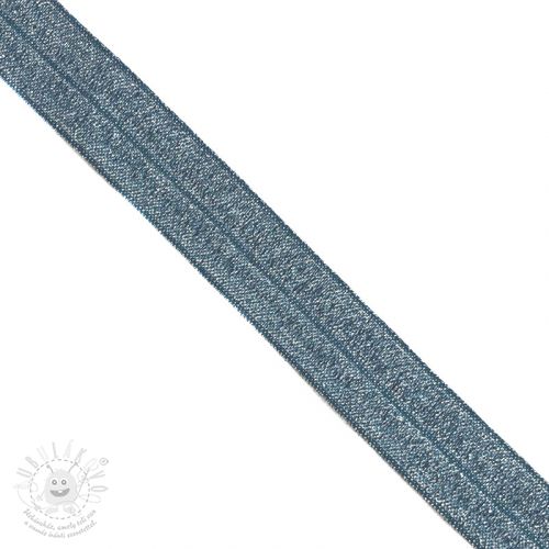Levně Lemovací guma glitter 20 mm dark blue