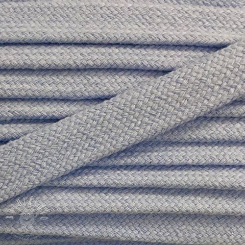 Bavlnená šnůra plochá 13 mm modrá bledá