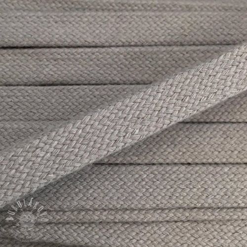 Bavlnená šnůra plochá 15 mm light grey