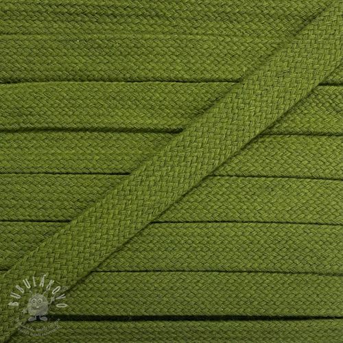 Bavlnená šnůra plochá 13 mm olive green