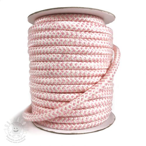 Levně Šňůra pletená ZIG ZAG light rose