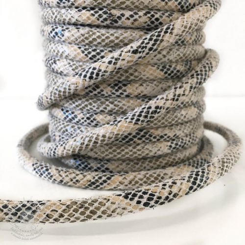 Semišová šňůra Snake cream